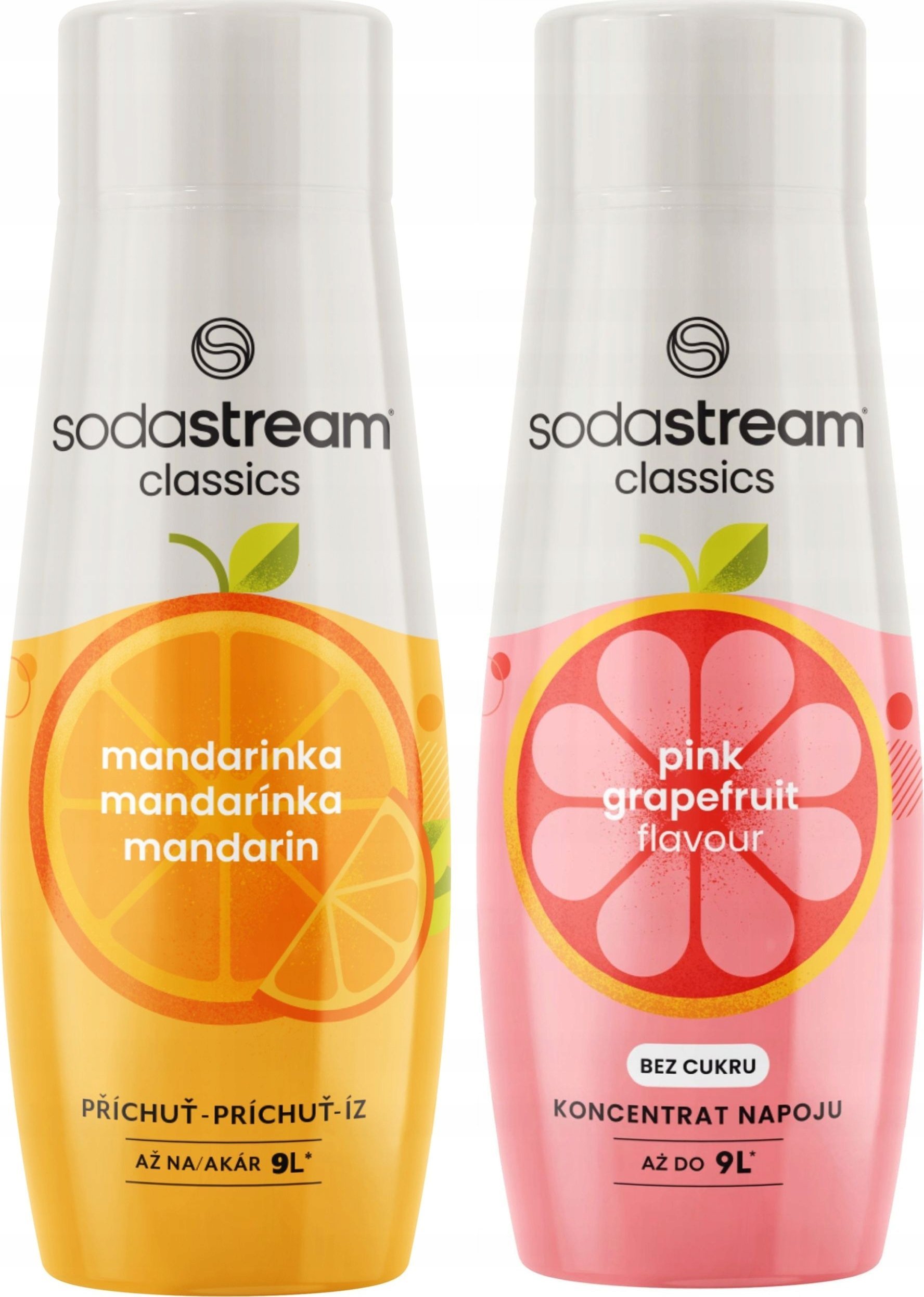 SODASTREAM Mandarynka + Grejpfrut Zestaw Syropów Sok do saturatora 2 szt.