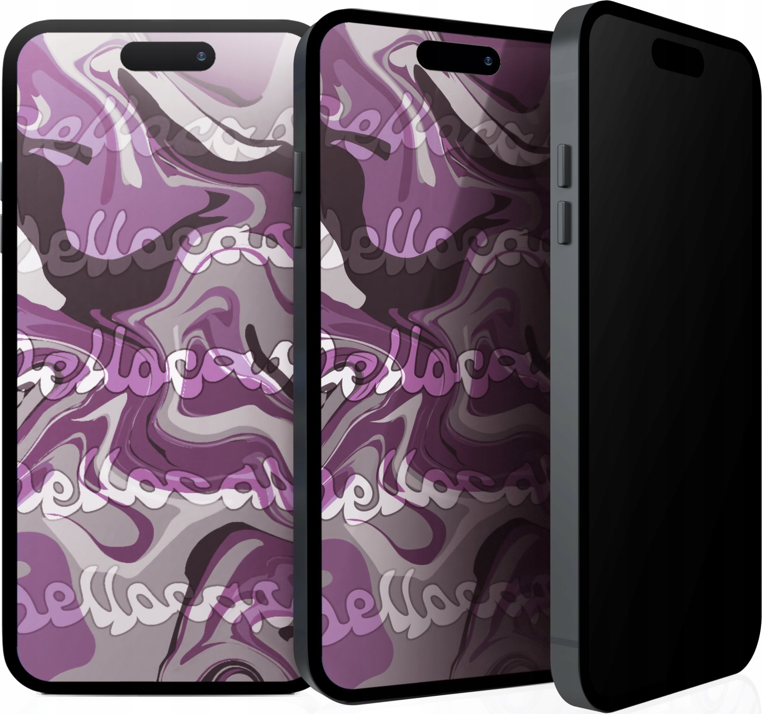 Hello Case [2-pak] Szkło Hartowane Do Apple iPhone 16 Pro (Antyszpiegowskie, 9H)