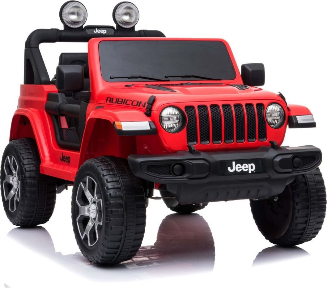 Super-Toys JEEP WRANGLER RUBICON MIĘKKIE KOŁA, MIĘKKIE SIEDZENIE, 4x4, PEŁNA OPCJA - LAKIER/DK-JWR555