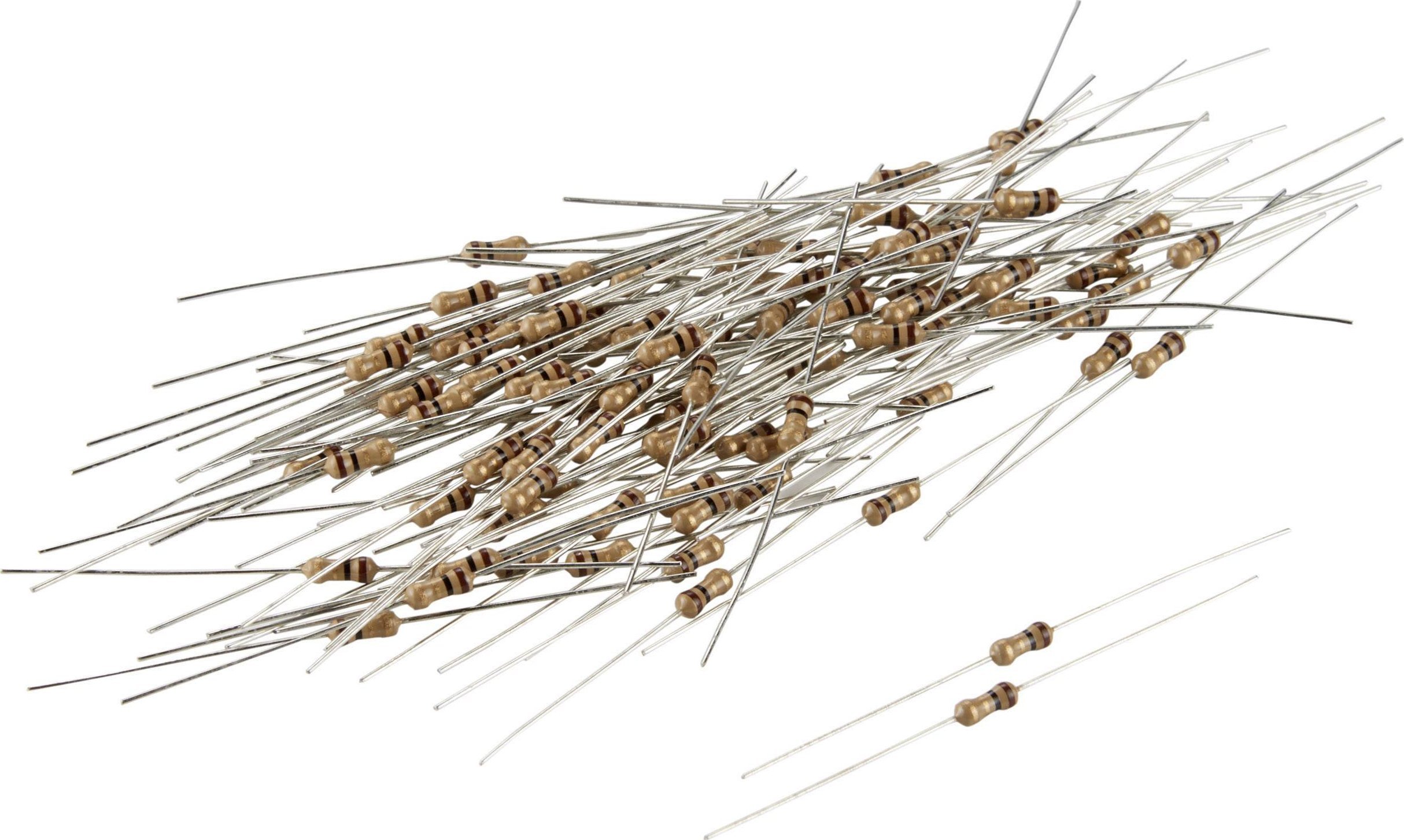 Tru Components TRU COMPONENTS TC-CFR0W4J0180KIT203 Carbonbelægning-modstand 18 Ohm med aksial tråd 0207 0.25 W 5 % 100 stk