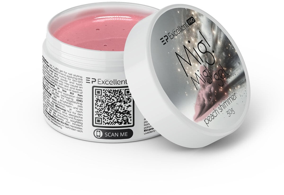 Excellent PRO Mig! Mig! Gel żel budujący Peach Shimmer 30g