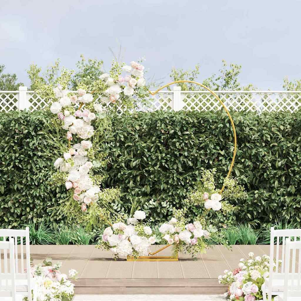 vidaXL Łuk Ślubny złoty 195 x 35 x 211 cm Stal