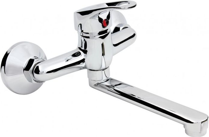 Bateria umywalkowa Hydroland Atut ścienna chrom (5900308734964)