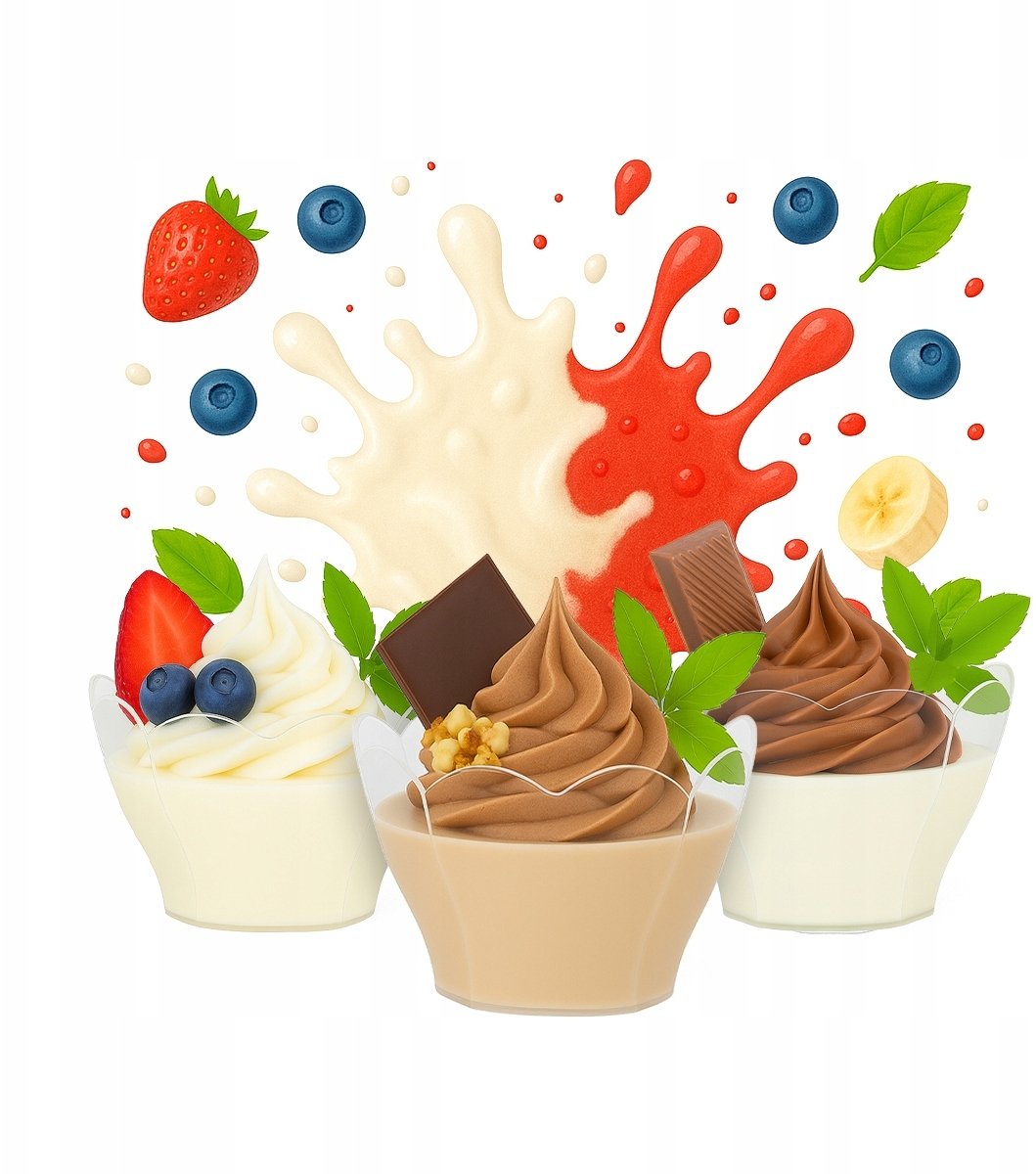 PUCHARKI POJEMNIKI NA DESERKI 75ml 24szt. kubek KING na desery przekąski