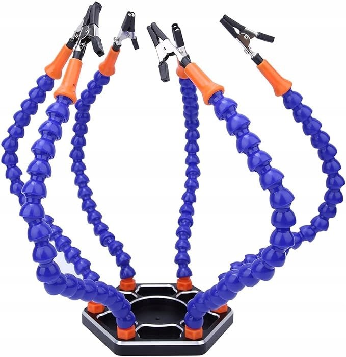 Trzecia Ręka Zestaw 6 Elastycznych Ramion do Lutowania Narzędzia z Lupą