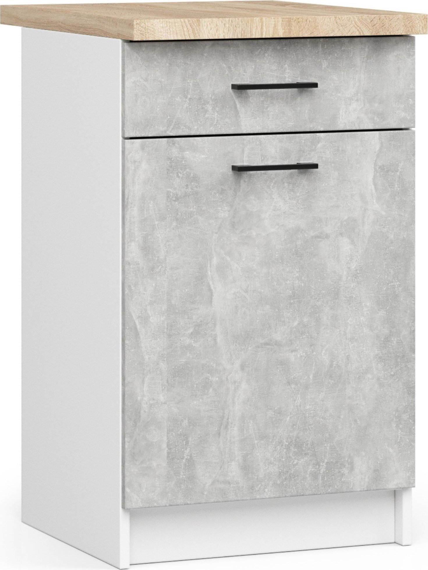 Fabryka Mebli Akord SZAFKA KUCHENNA OLIWIA S 50cm 1D 1S BIAŁA-BETON