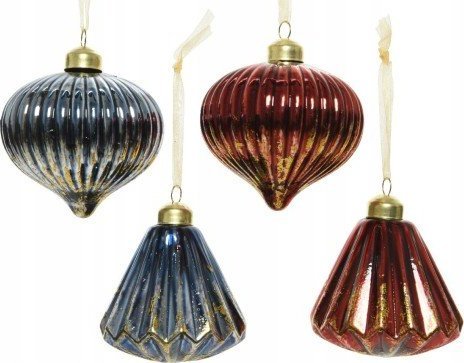 Kaemingk Bombka choinkowa ozdobna szklana mix 8 cm