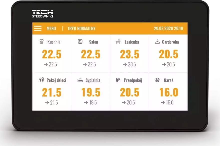 TECH-STEROWNIKI Panel kontrolny M-8n do listwy L-8E TECH Sterowniki WG.20.0138 podtynkowy bezprzewodowy czarny