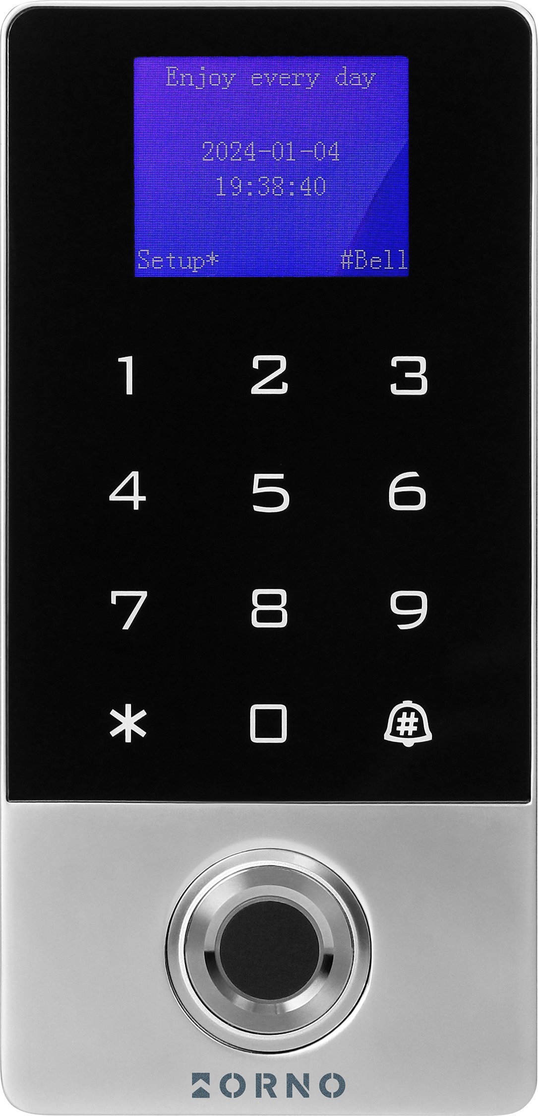 Zamek szyfrowy dotykowy z czytnikiem kart i breloków zbliżeniowych oraz czytnikiem linii papilarnych, Wi-Fi, IP68, 1 przekaźnik 3A, Powered by Tuya