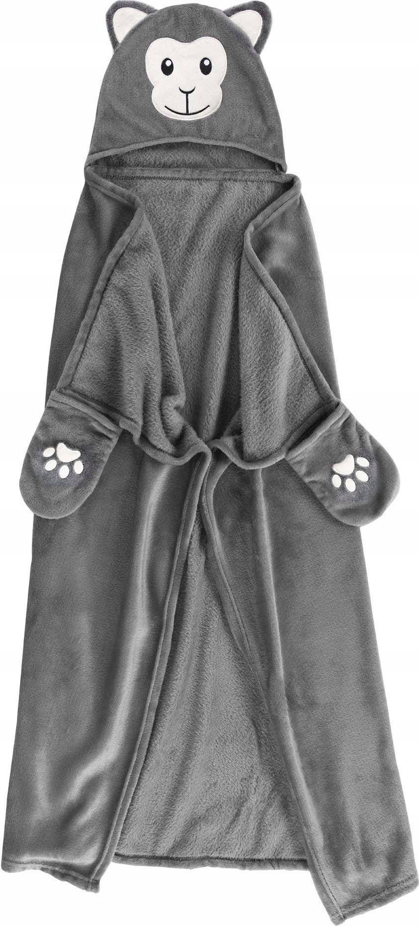 Douceur d`Interieur Koc z kapturem z haftem, 100 x 120 cm