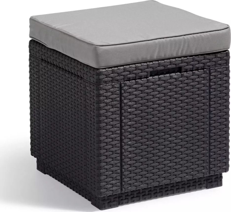 Allibert Allibert Puf ze schowkiem, grafitowy, 213785