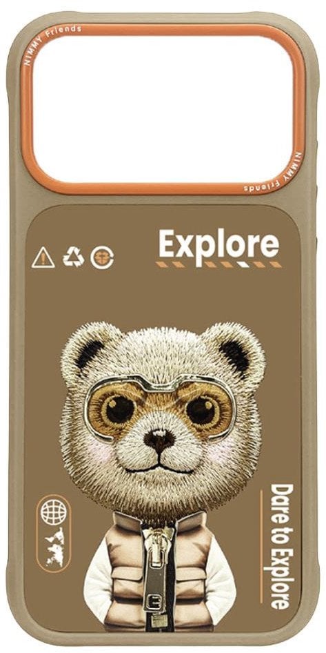 Etui Nimmy Cool&Cute 2.0 Bear do iPhone 17 Pro bezowy