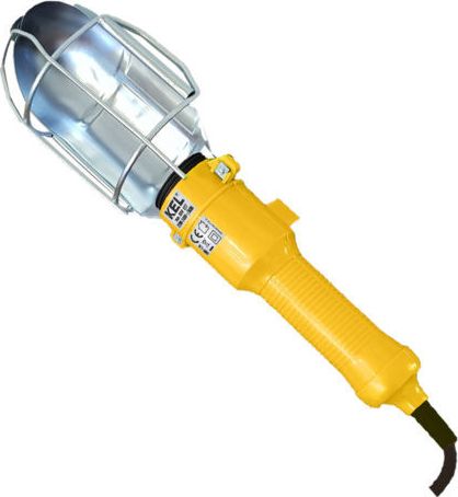 KEL Oprawa przenośna E27 przewód 5m 60W pomarańczowa z hakiem IP20 LWP-1/5