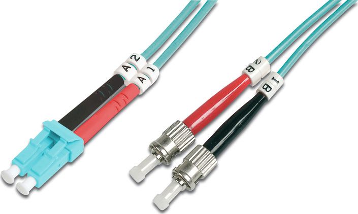 Digitus Patchcord światłowodowy LC - ST, 50 / 125 micron, OM3, 5m (11193927)