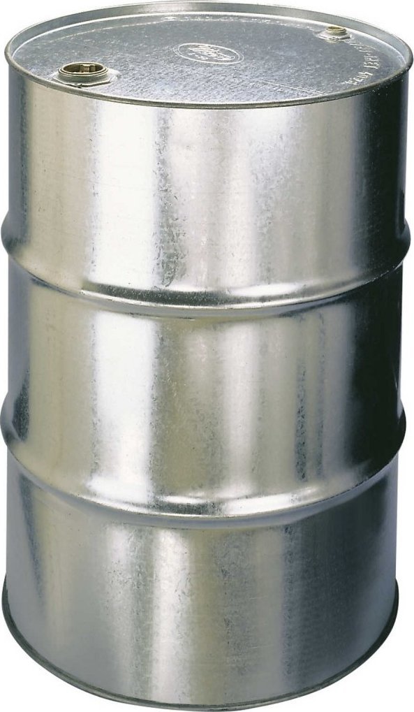 Meva Beczka stalowa metalowa ocynkowana 200L otwory 3/4'' i 2'' w wieku