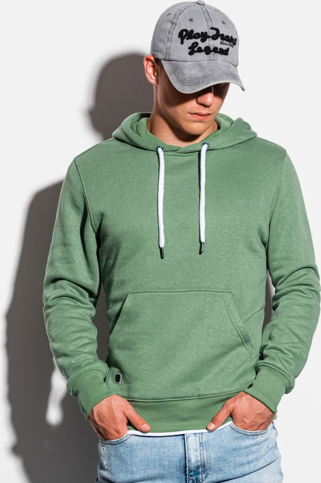 Ombre Bluza męska zielona r. XXL (B979)