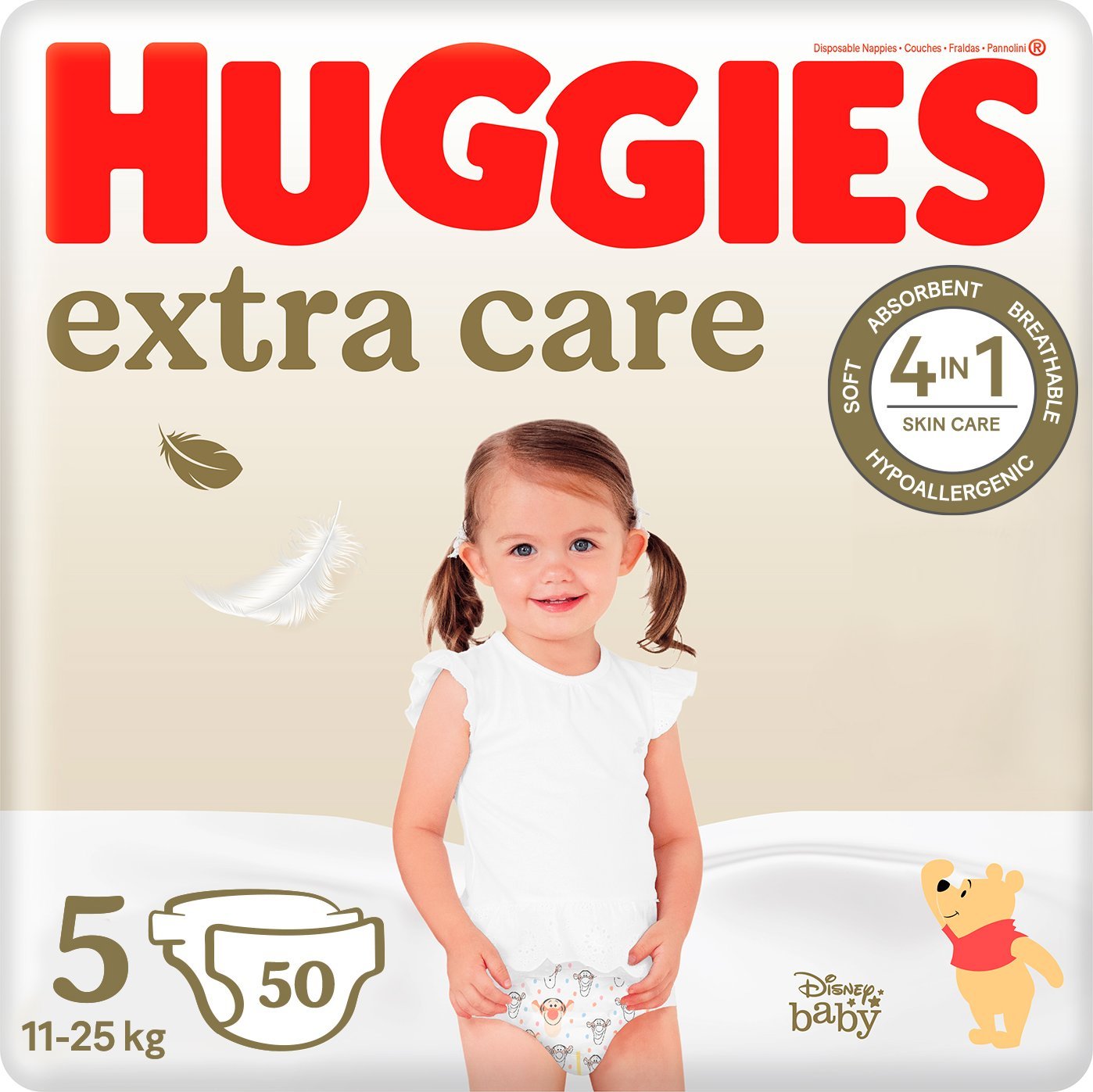 Huggies Pieluchy HUGGIES Extra Care Mega 5 (11-25kg) pieluchy 50 szt
