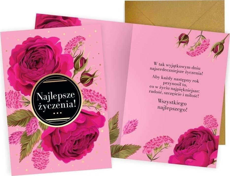 KUKARTKA Karnet Najlepsze życzenia