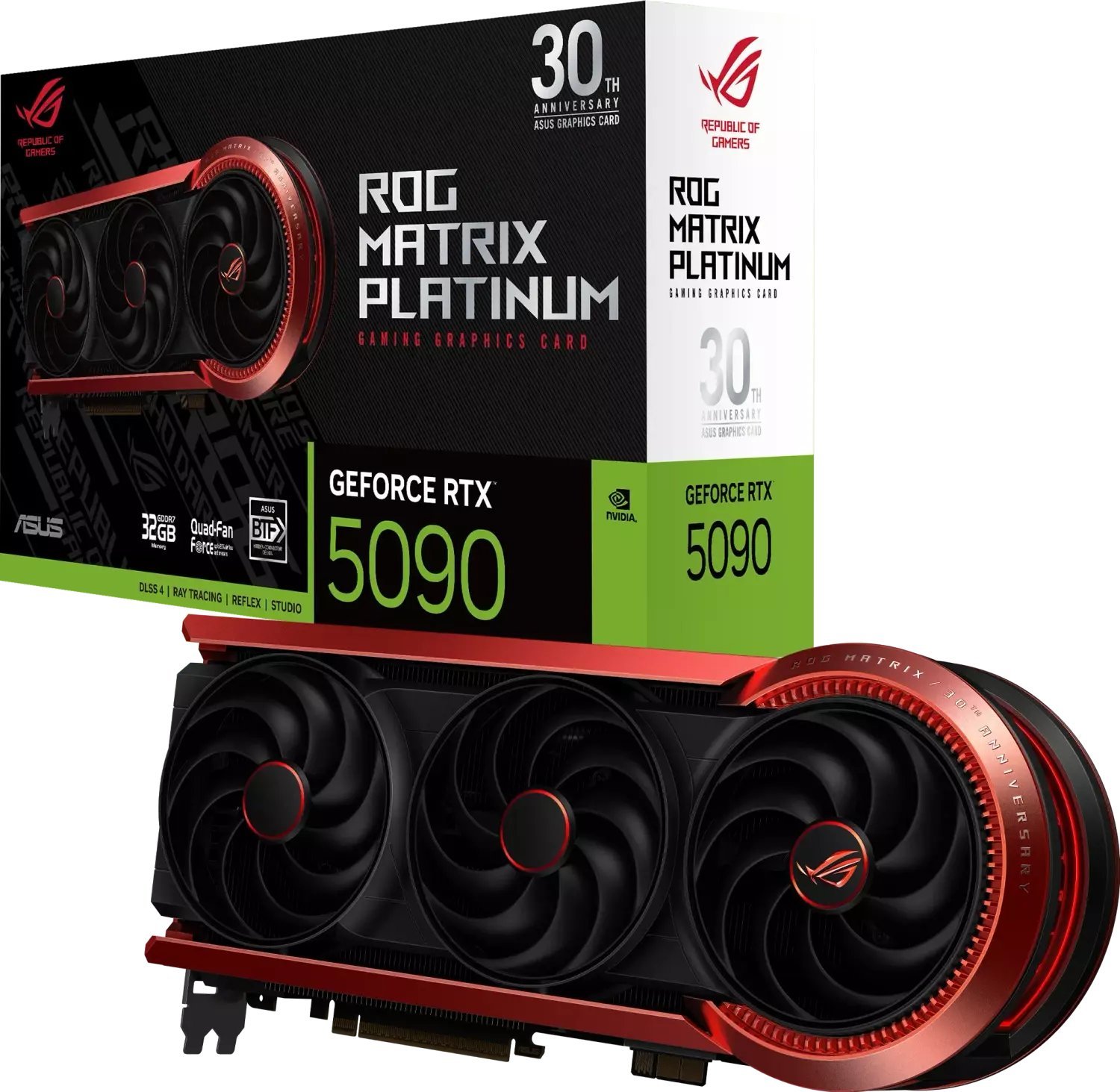 Karta graficzna Asus ROG Matrix Platinum GeForce RTX 5090 30th Anniversary Edition 32GB GDDR7 DLSS4 (ROG-MATRIX-RTX5090-P32G-30TH)