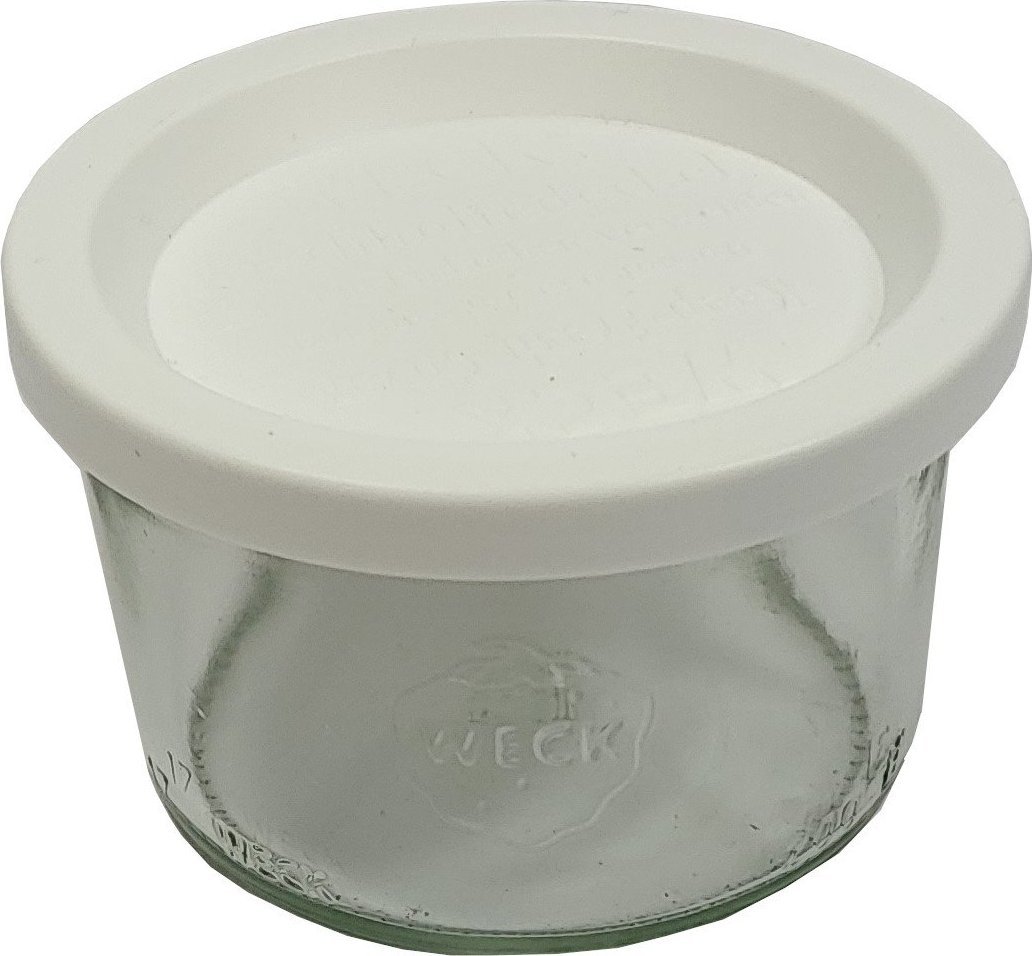 Wamar-Sosenka Zestaw Słoików WECK Pojemność 200 ml średnica 80mm 12sztuk + Plastikowe wieka