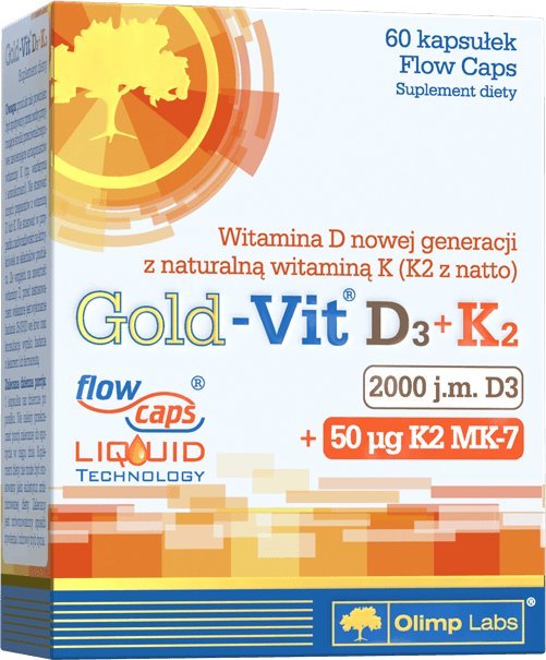 OLIMP SPORT NUTRITION Olimp Gold - Vit D3 + K2 2000 IU 60 kapsułek - WYSYŁAMY W 24H!