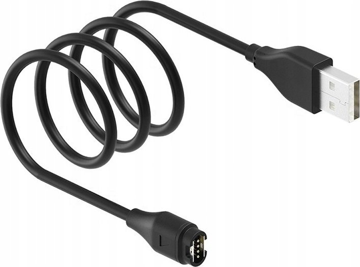 QIKtech ŁADOWARKA KABEL USB DO GARMIN FENIX 5 5X 6 6S 6X 7 7X VIVOACTIVE 3 4 4S 5 1m (czarny)