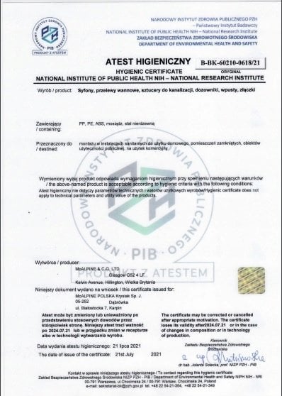 Końcówka -kolanko podłączenia do pralki lub zmywarki 32mm