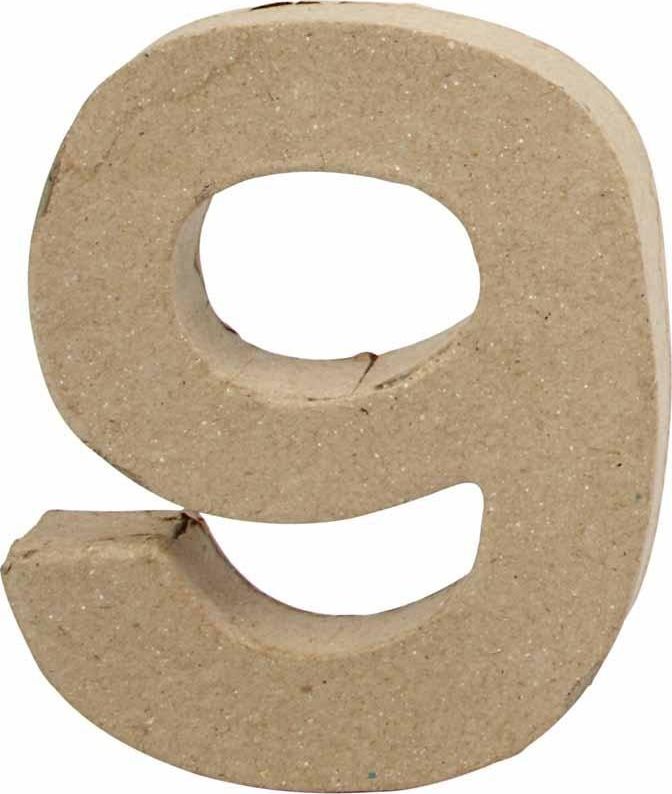 Creativ Company Cyfra 9 z papier-mache H: 10 cm