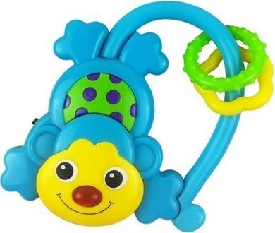 Baby Mix 16824 GRZECHOTKA MUZYCZNA MAŁPKA NIEBIESKA