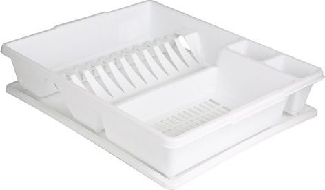 SUSZARKA DO NACZYŃ CLASSIC 43X35X9CM BIAŁY (020)