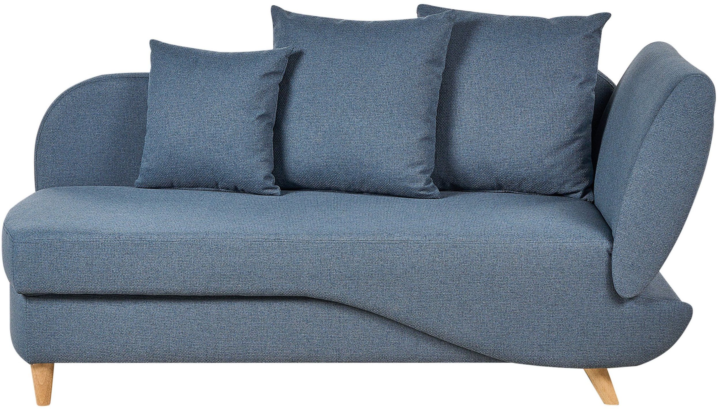 Szezlong z pojemnikiem prawostronny niebieski MERI II