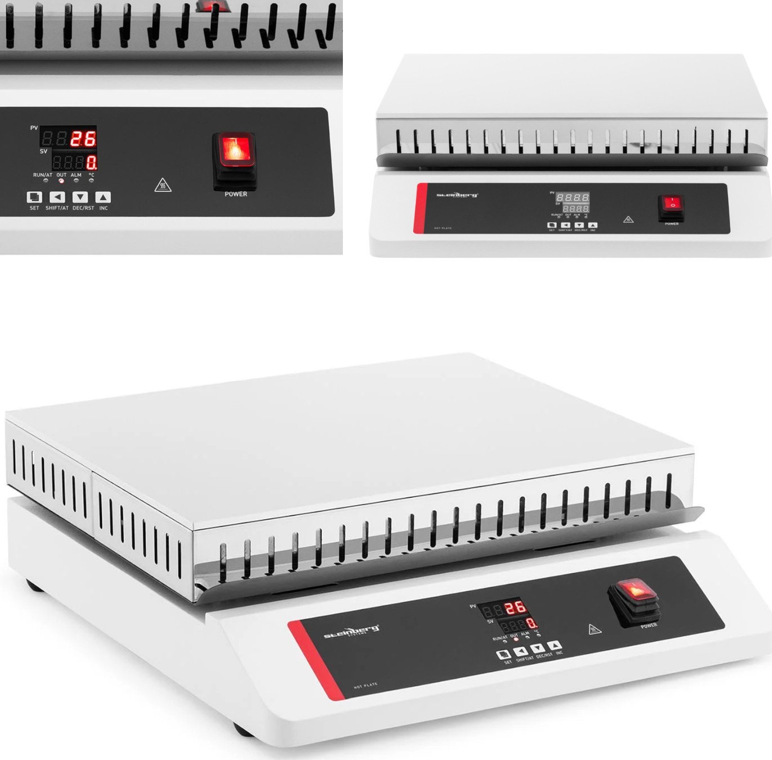 Steinberg Pogrzewacz laboratoryjny płyta grzewcza 45x35cm 2650W do 350C Pogrzewacz laboratoryjny płyta grzewcza 45x35cm 2650W do 350C