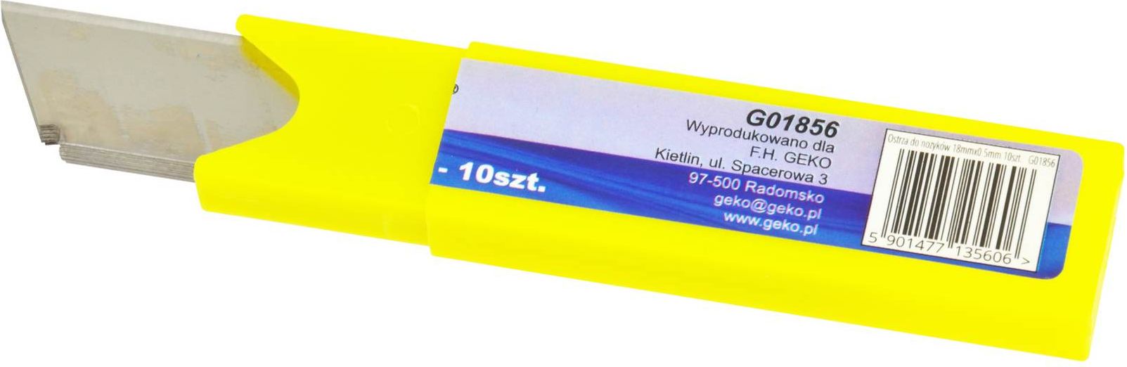 Geko Ostrza do nożyków 18mmx0.5mm 10szt. (1/20/400)