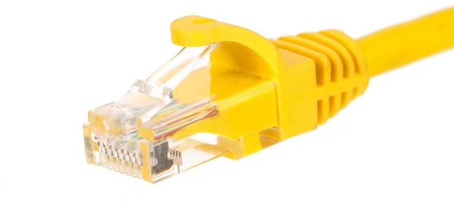NetRack patch cord cat.5e RJ45 1mb zalewany żółty (BZPAT1UY)