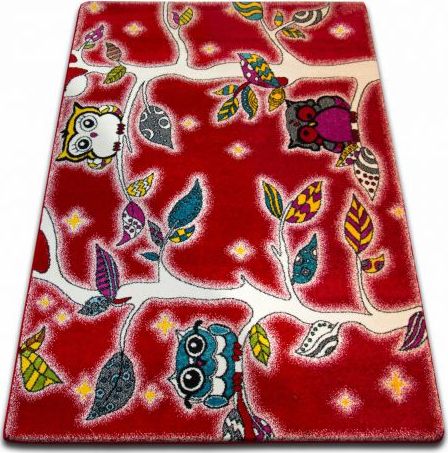 Dywany Łuszczów Dywan KIDS Forest czerwony C427, 160x220 cm