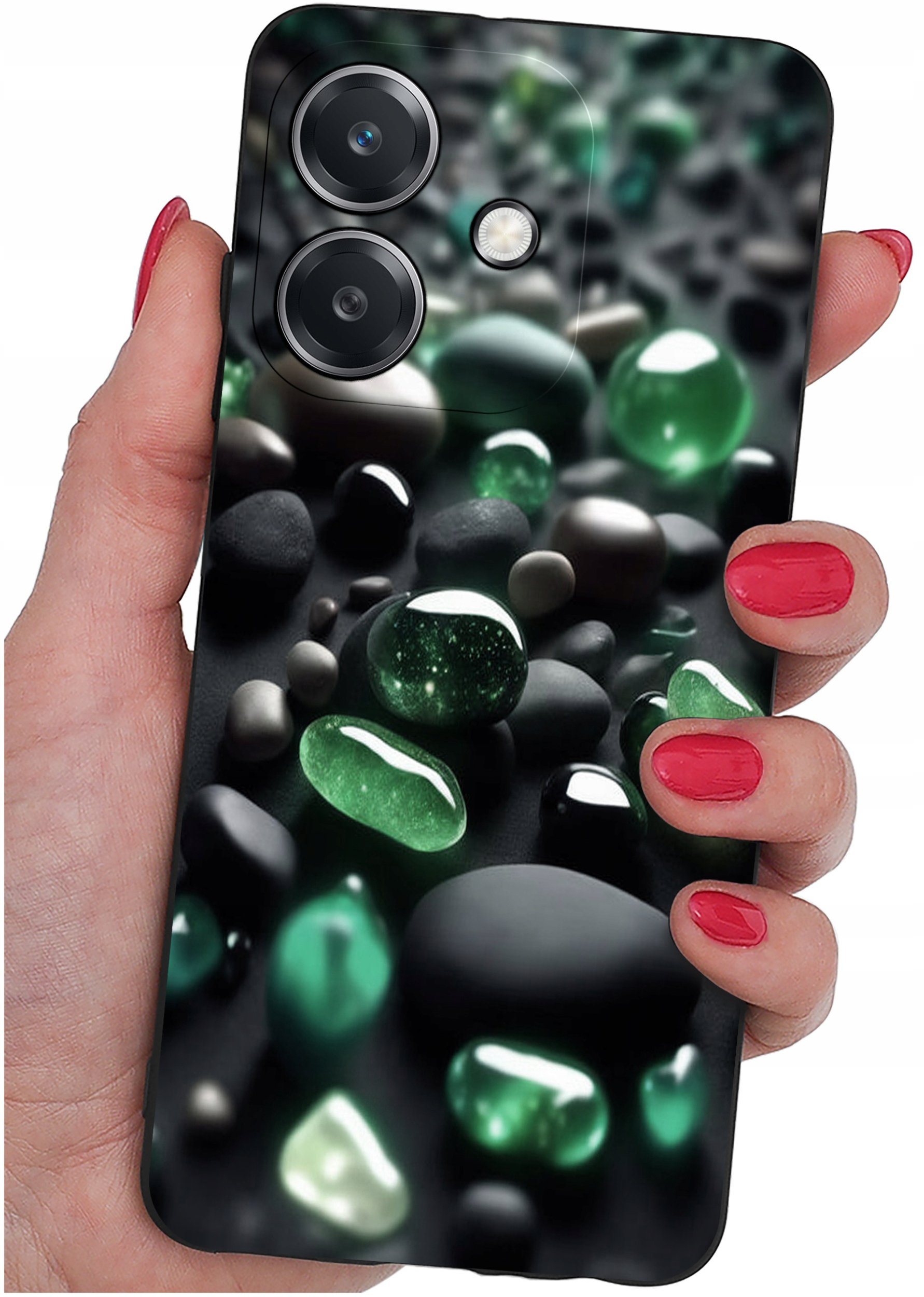 Etui do Oppo A40 | A40M | WZORY | SILIKONOWE MATT SZKŁO 9H