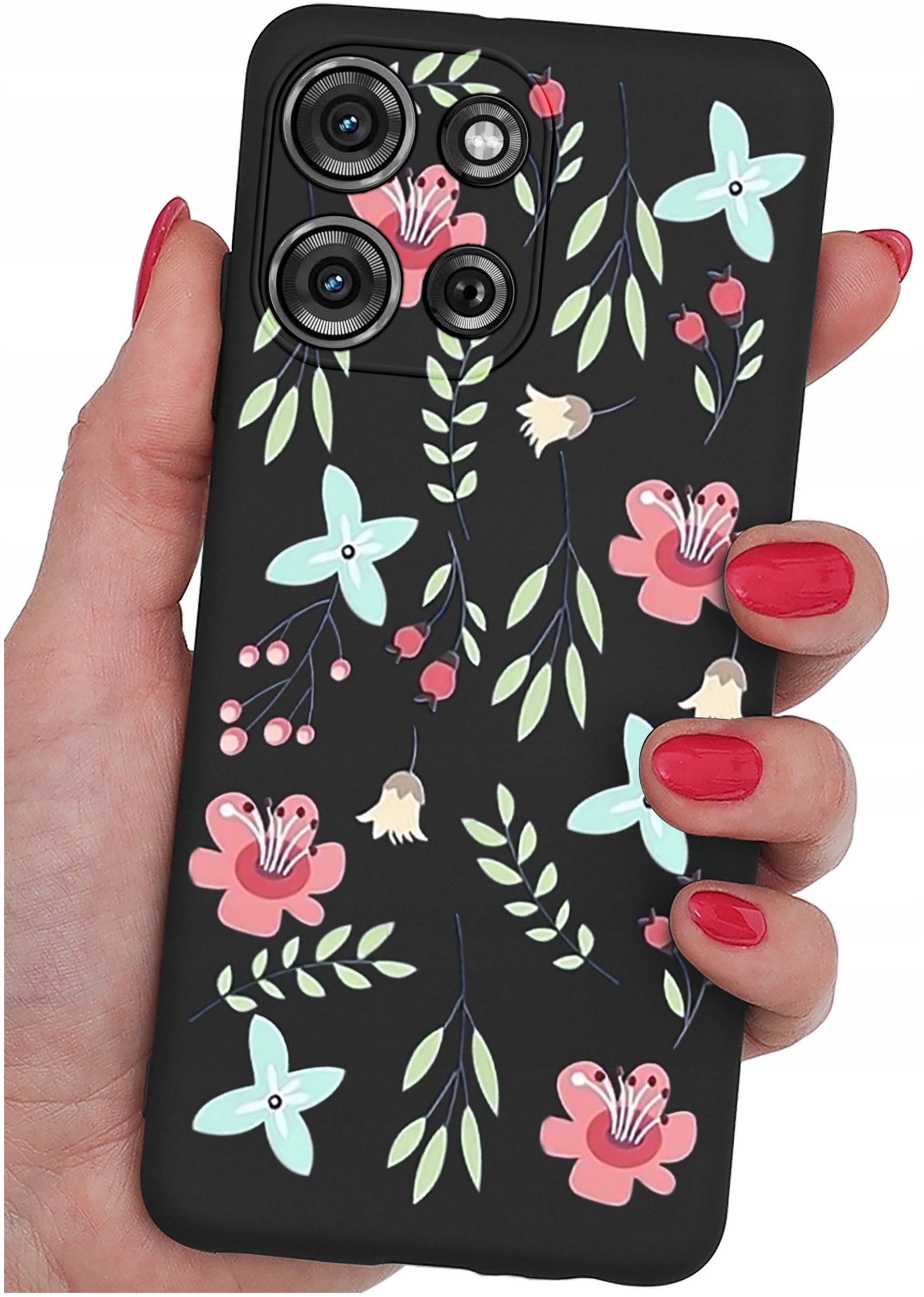 Etui do Motorola G75 5G | WZORY | SILIKONOWE MATT SZKŁO 9H