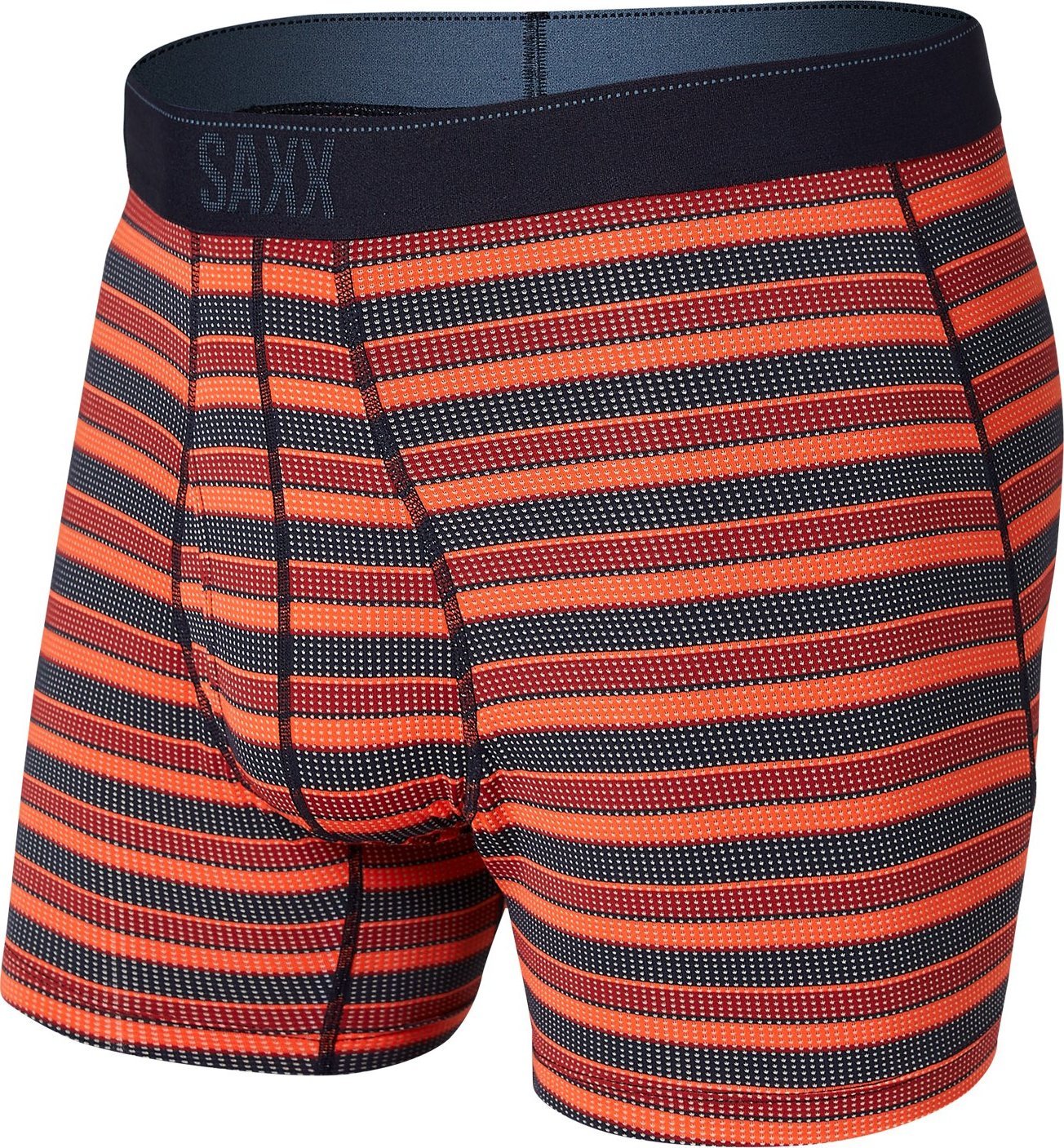 SAXX Bokserki męskie trekkingowe / sportowe z rozporkiem SAXX QUEST Boxer Brief Fly słoneczne paski S