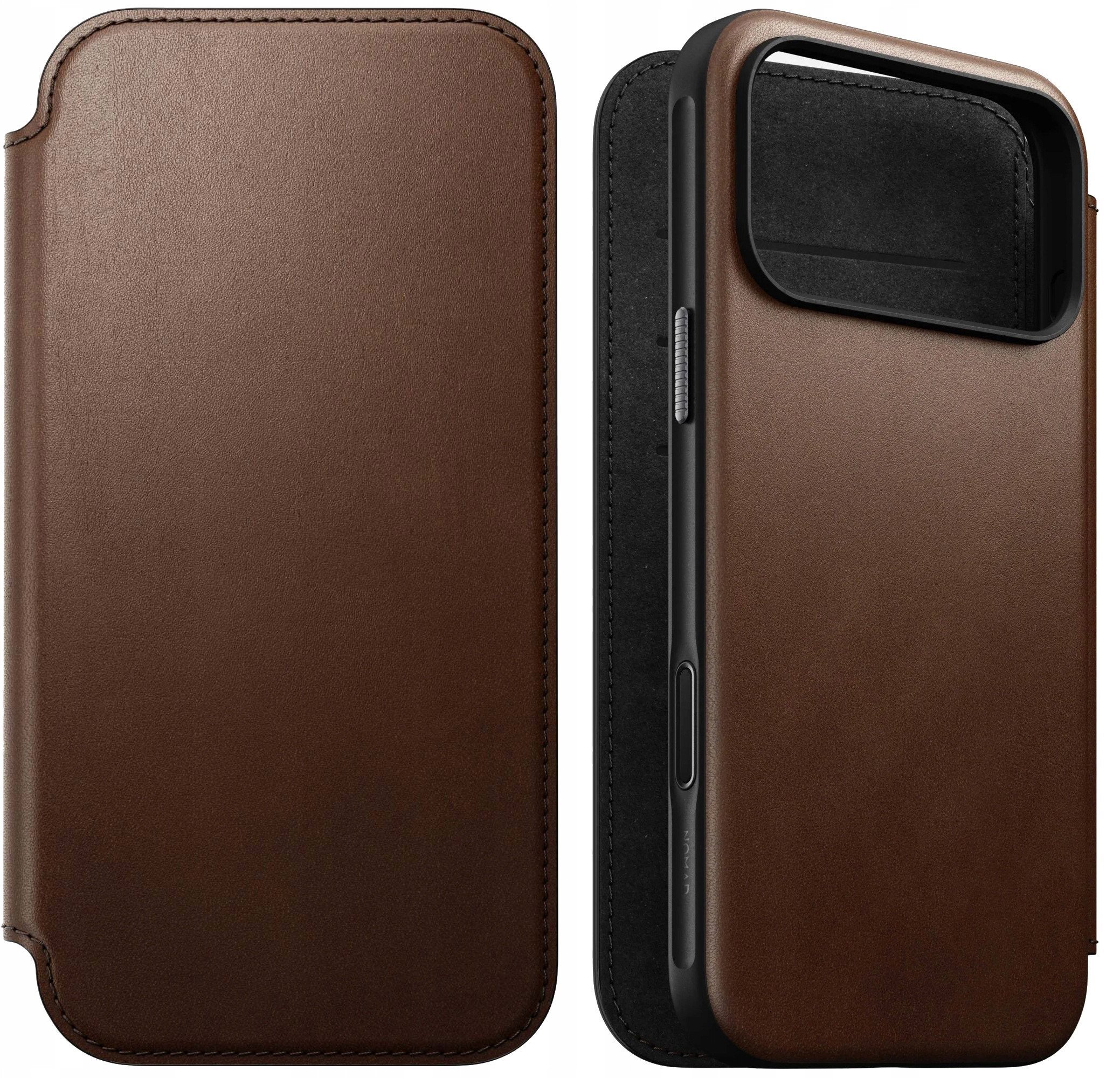 Nomad Modern Leather Folio, brown - iPhone 17 Pro