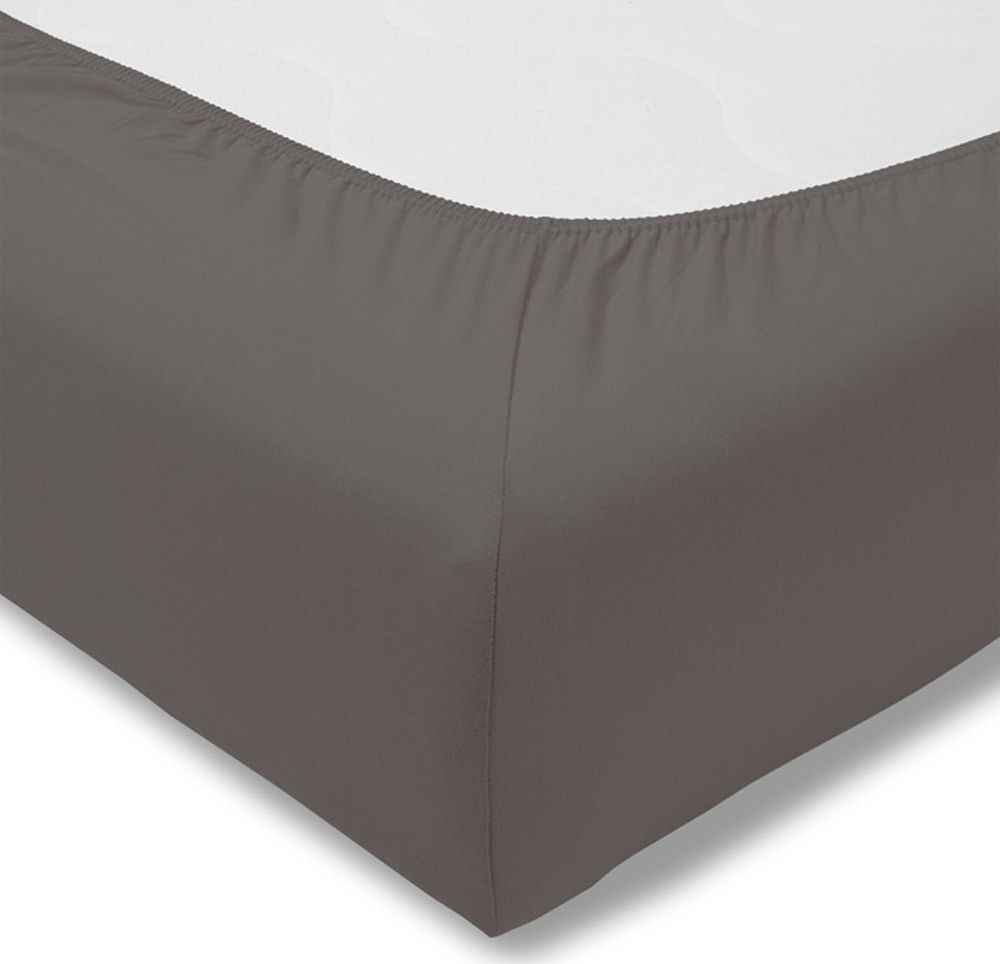 Estella Prześcieradło z gumką jersey 150x200 cm GRAPHIT feinjersey