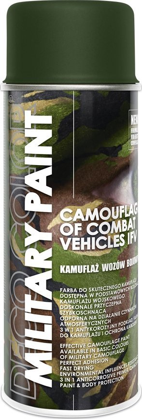 DECO COLOR Farba do kamuflażu w sprayu RAL6014 olive drap