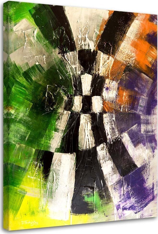 Feeby Obraz na płótnie, Abstrakcja kolorowa malowana - 40x60