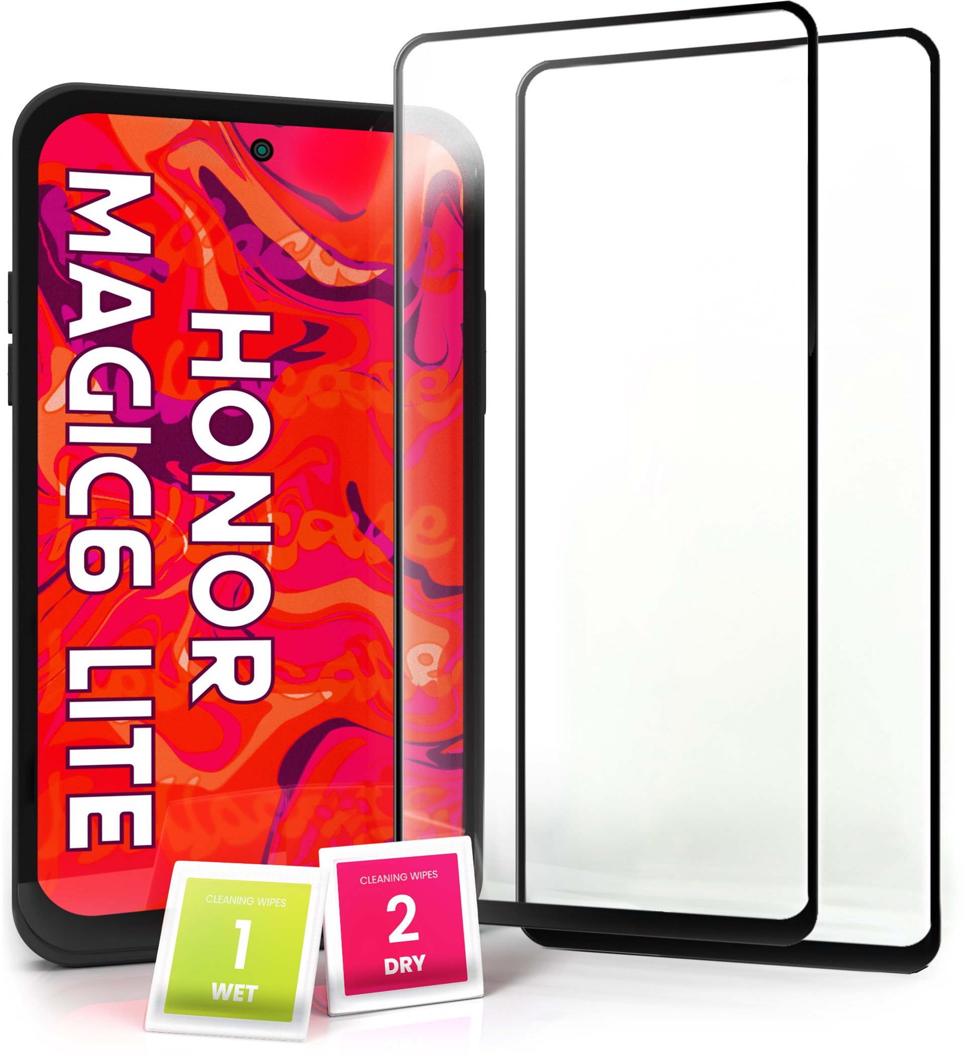 2-Pak Szkło Hartowane do Honor Magic6 Lite (Pełne 5D, Curved, Zakrzywione)