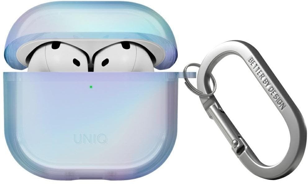 Etui UNIQ Iridescia do AirPods 4 Hang Case niebieski