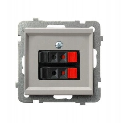 Gniazdo głośnikowe podwójne Ospel Sonata GG-2R/m/82 IP20 kaszmir