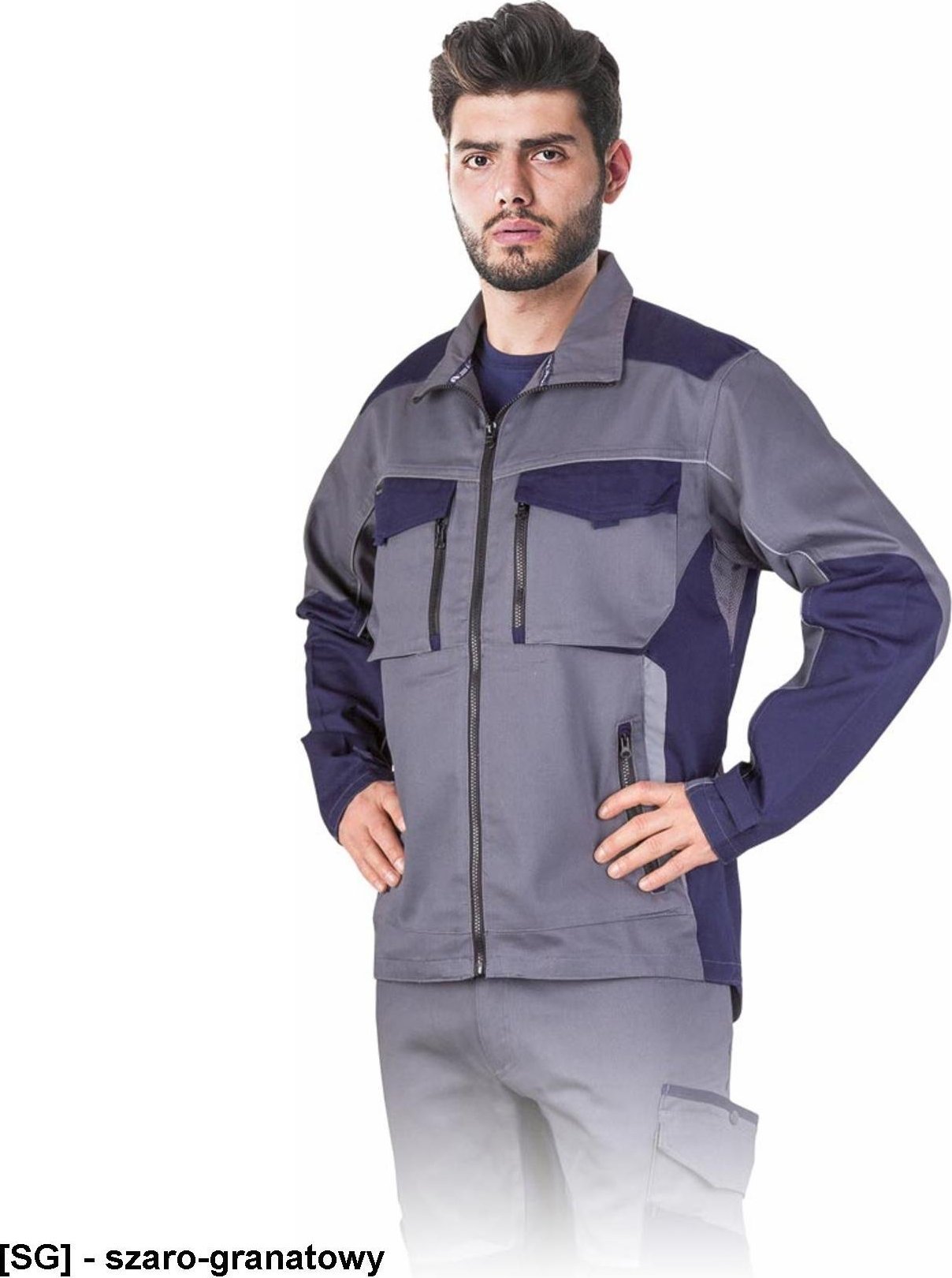 R.E.I.S. LH-POND-J - bluza ochronna, elementy odblaskowe, 100% bawełna 240 g/m L