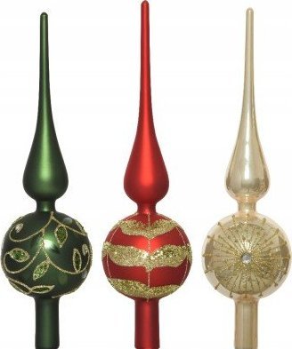 Kaemingk Czubek na choinkę szpic zdobiony mix 31 cm