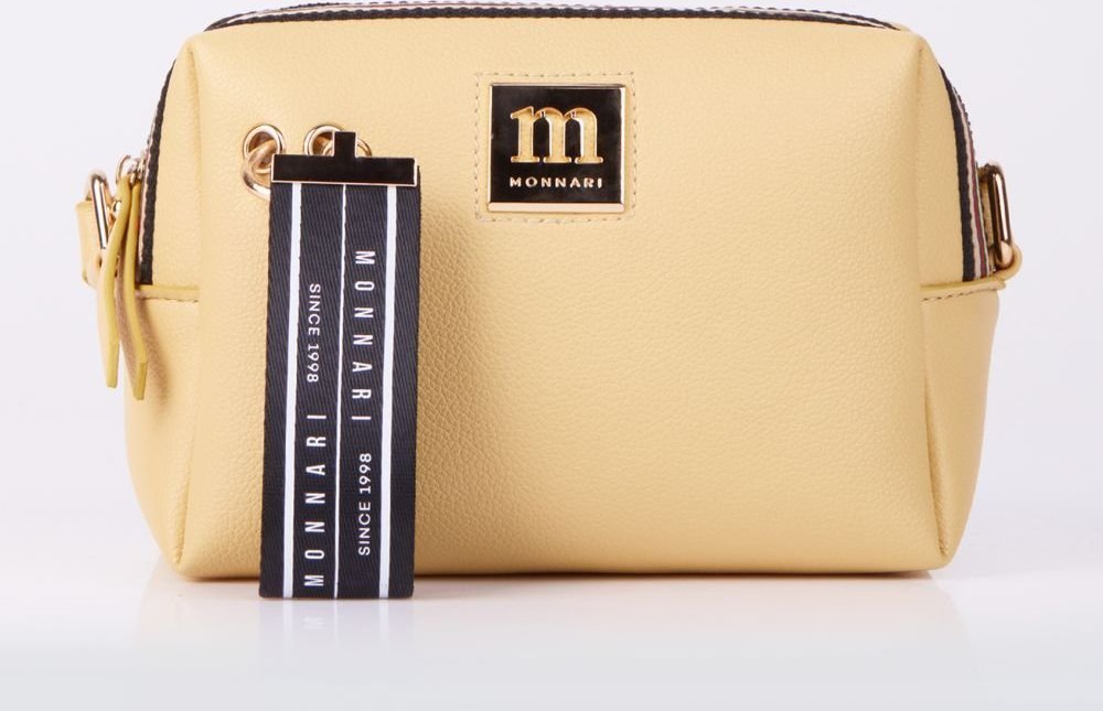 Monnari Torebka damska Monnari listonoszka z przywieszką żółta