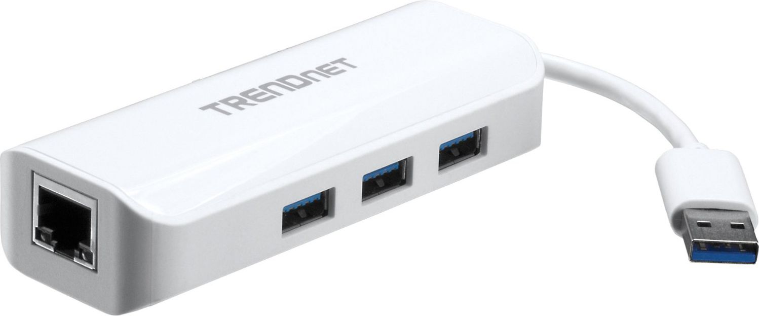 HUB USB TRENDnet 1x RJ-45 + 3x USB-A 3.0 (TU3-ETGH3)