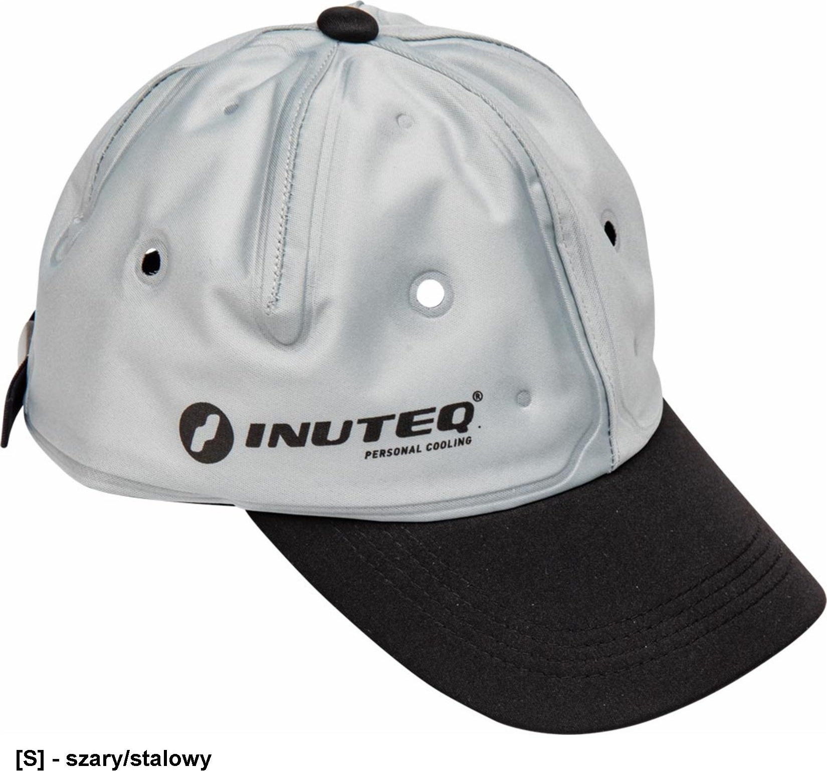 R.E.I.S. I-CAP - Czapka INUTEQ-DRY MICROBAN formuła antybakteryjna wnętrze wyposażone w chłonną poliestrową wkładkę w technologii - szary/stalowy - UN